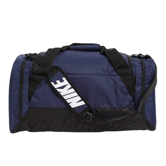 NIKE Brasilia 6 Medium Duffel Bag Navy Swoosh NWOT - Picture 4 of 4